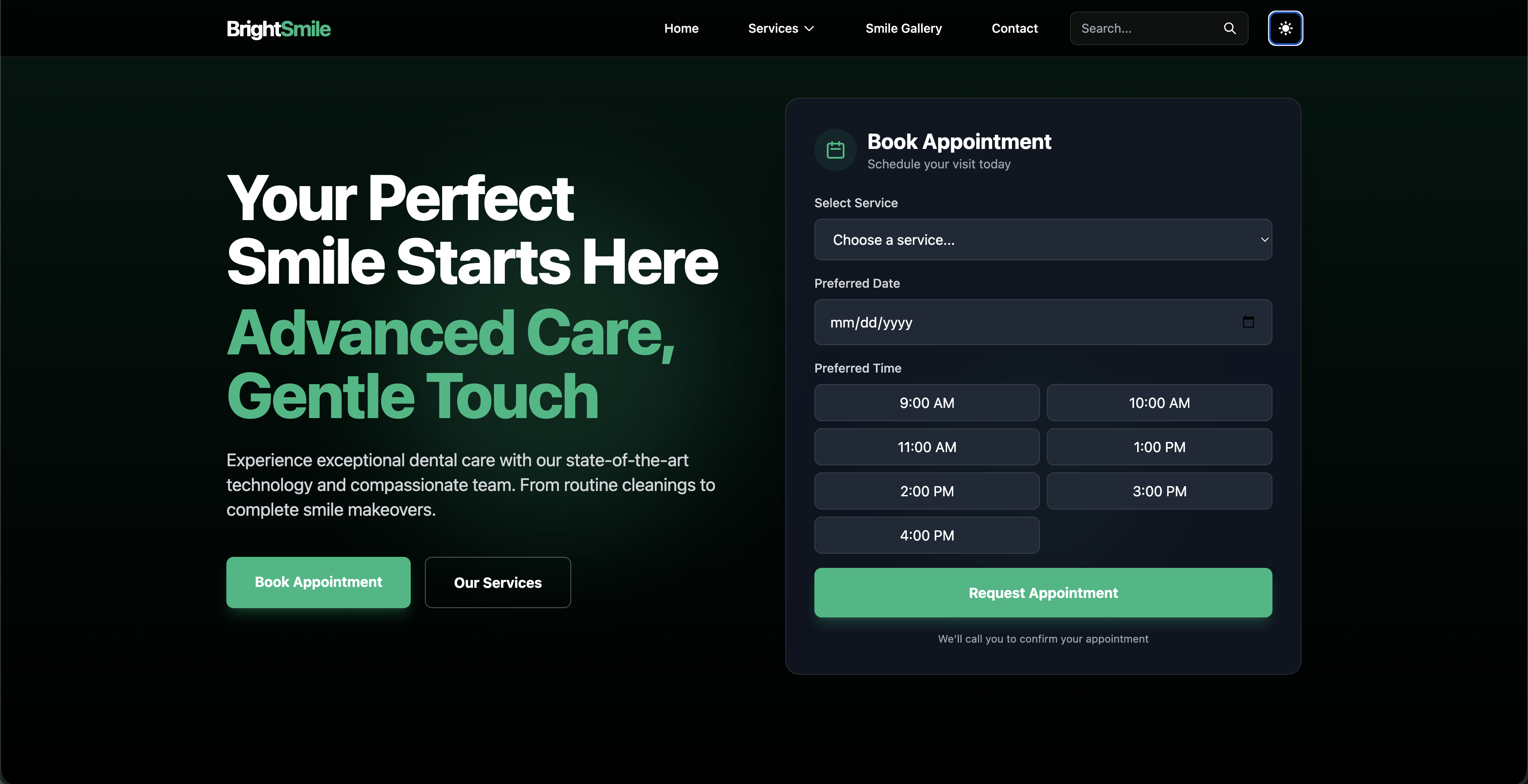 BrightSmile Template Screenshot 2